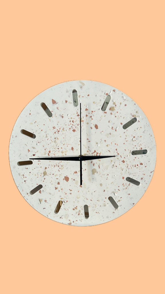 Horloge terrazzo (terracotta)