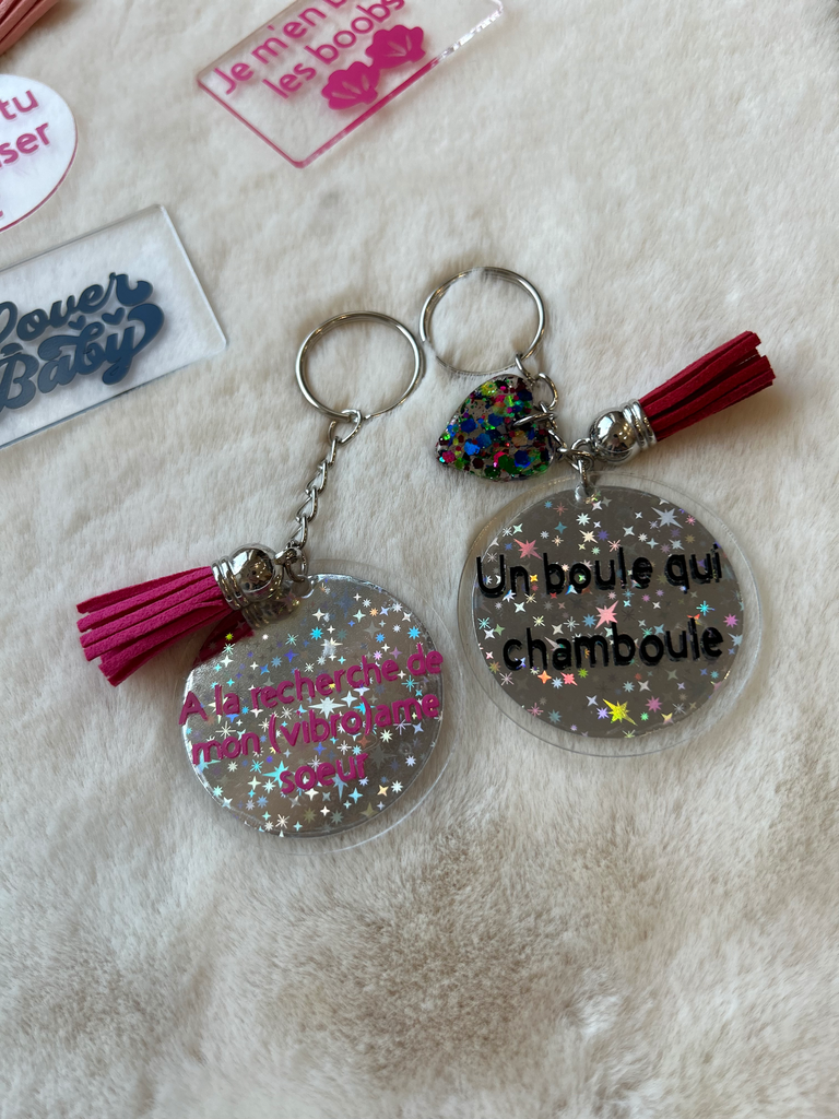 Porte clé "vibro âme-sœur"