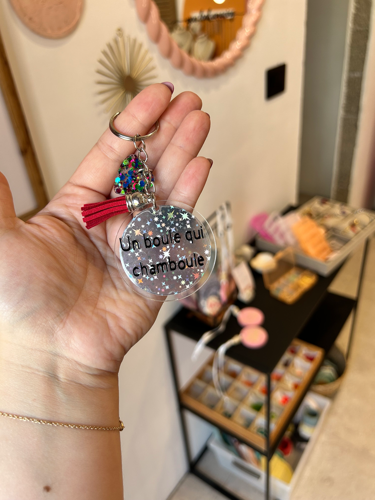 Porte clé "Boule qui chamboule"