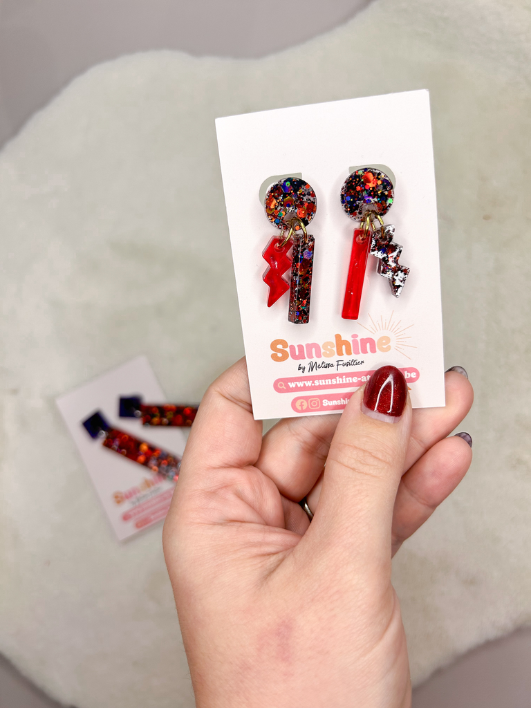 Boucles mini éclair blue