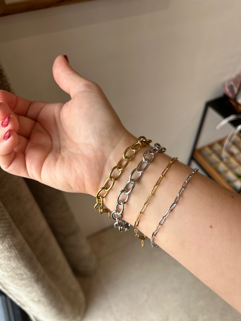 Bracelets à charms à composer (mailles fines, argenté, 3)