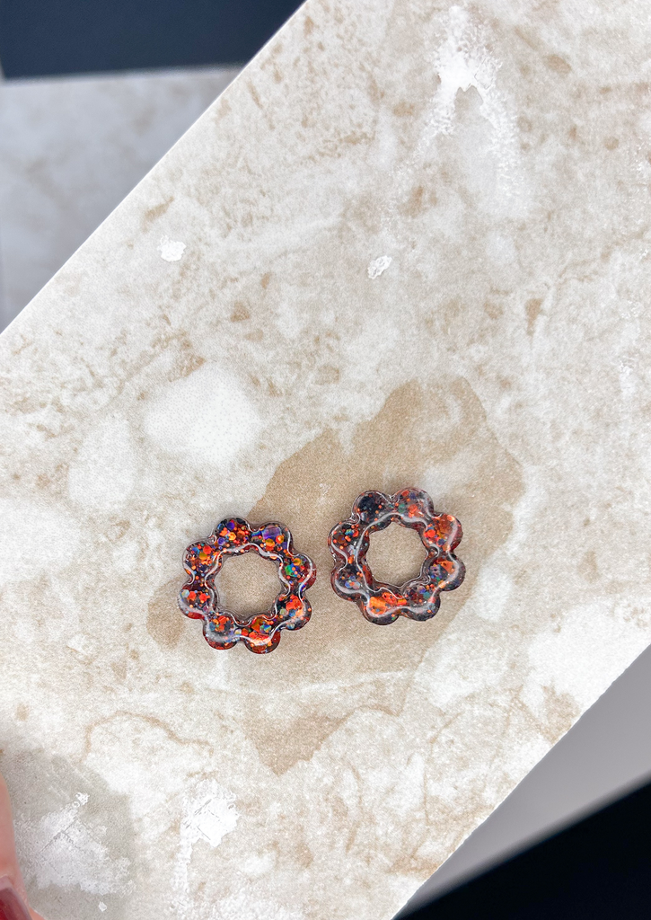 Pampilles Rosaces - paillettes (bordeau)