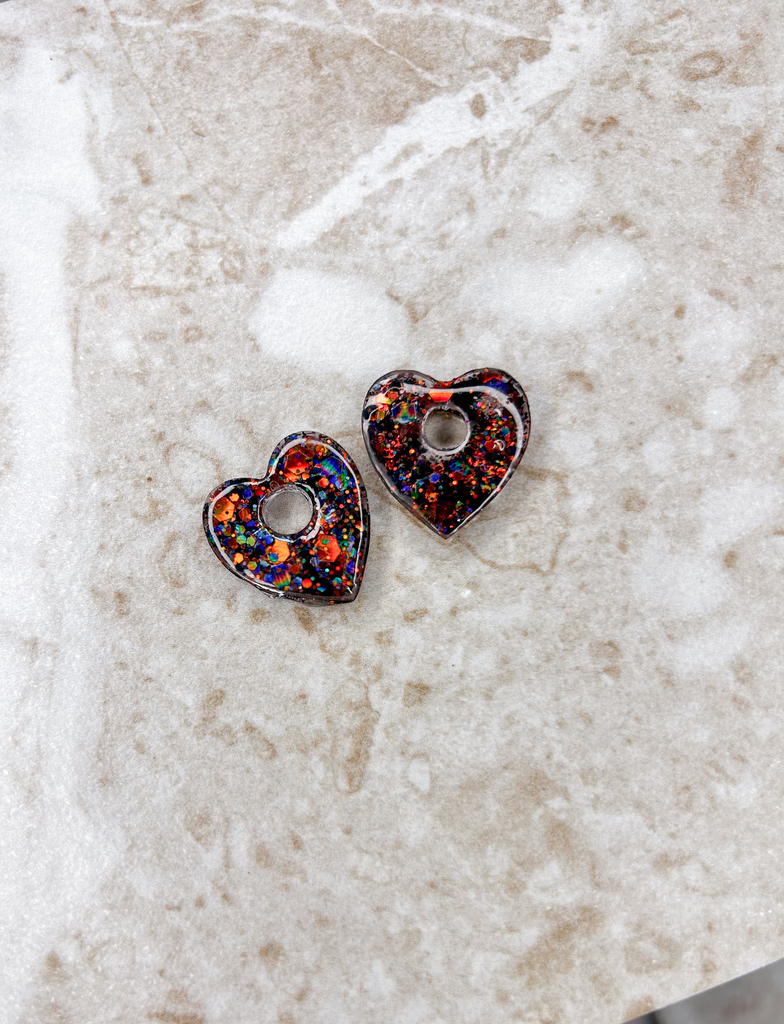 Pampilles coeurs - paillettes