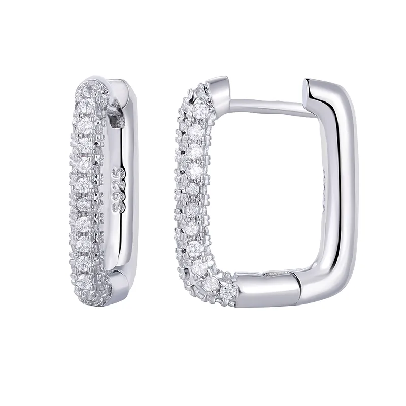 Créoles strass blanc