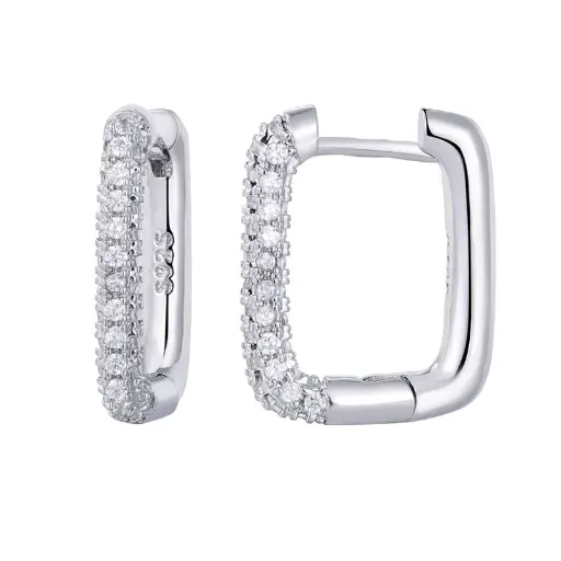 Créoles strass blanc
