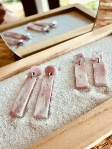 Reflet géométrique rosé